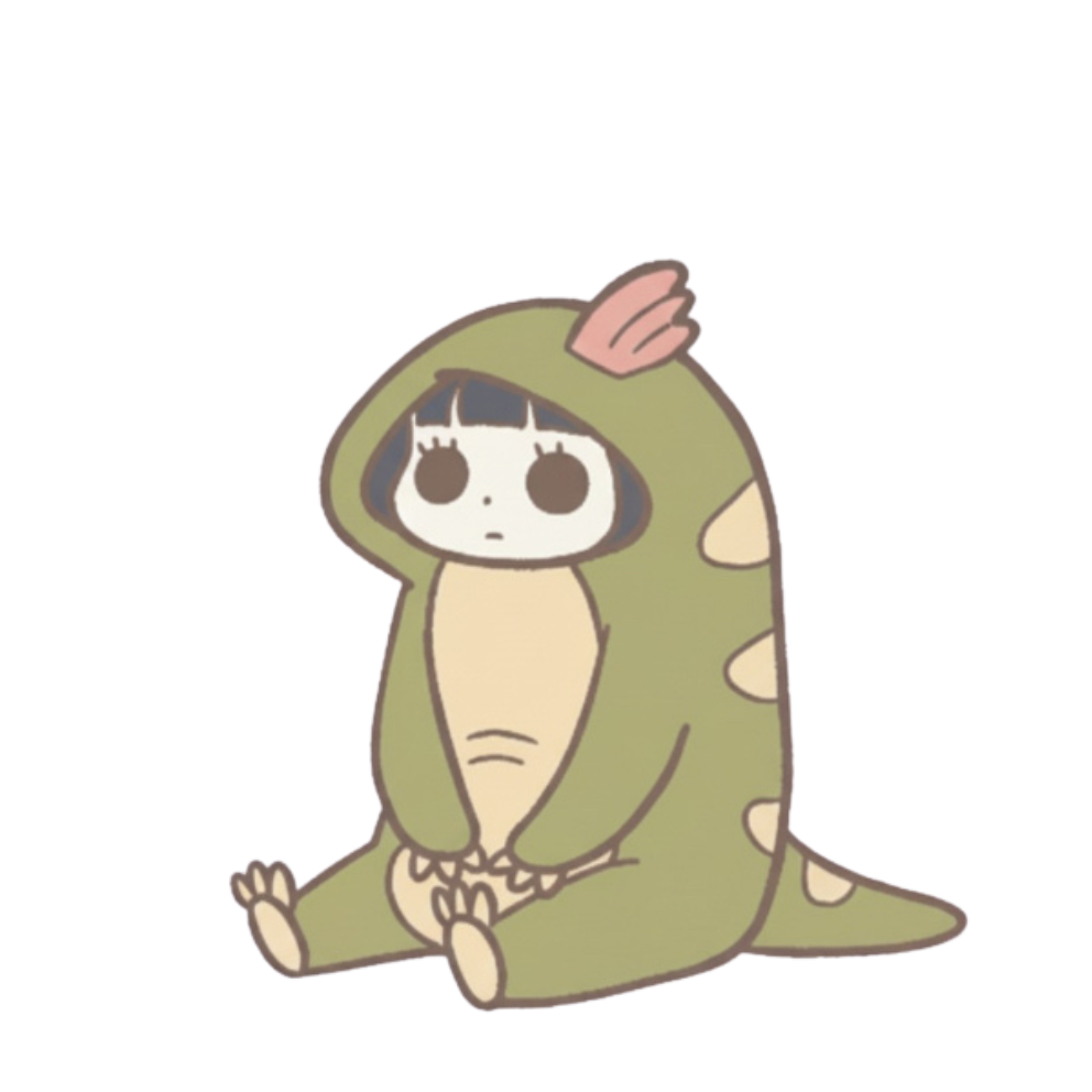 座る恐竜